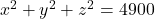 x^2+y^2+z^2=4900