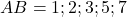A B={1 ; 2 ; 3 ; 5 ; 7}