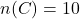 n(C)=10