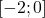 [-2 ; 0]