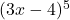 (3 x-4)^5