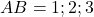 A B={1 ; 2 ; 3}