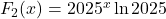 F_2(x)=2025^x \ln 2025