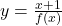 y=\frac{x+1}{f(x)}