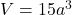 V=15 a^3